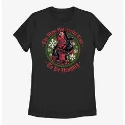 HER Marvel Deadpool Wonderful Time To Be Naughty Womens T-Shirt