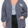 HUNIVERS Her Universe Disney Logo Marled Open Cardigan Plus Size Her Universe Exclusive