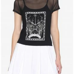 HUNIVERS Harry Potter Patronus Mesh Crop Twofer Top