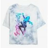 HER Marvel Spider-Man Spider-Gwen Web Womens Tie-Dye Crop T-Shirt
