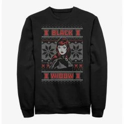 HER Marvel Black Widow Ugly Christmas Sweatshirt