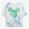 HER Disney Mickey Mouse Succulents Womens Tie-Dye Crop T-Shirt