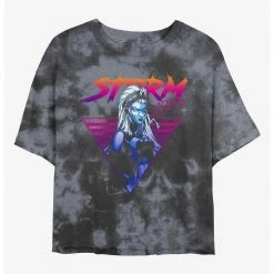 HER Marvel X-Men Retro Storm Womens Tie-Dye Crop T-Shirt