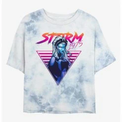 HER Marvel X-Men Retro Storm Womens Tie-Dye Crop T-Shirt