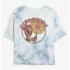 HER Marvel Guardians Of The Galaxy Outdoorsy Groot Womens Tie-Dye Crop T-Shirt