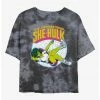 HER Marvel The Sensational She-Hulk Womens Tie-Dye Crop T-Shirt