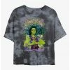HER Marvel She-Hulk Sensational Womens Tie-Dye Crop T-Shirt