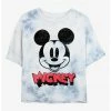 HER Disney Mickey Mouse Heads Up Womens Tie-Dye Crop T-Shirt