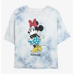 HER Disney Minnie Mouse Classic Womens Tie-Dye Crop T-Shirt