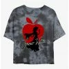 HER Disney Snow White And The Seven Dwarfs Apple Silhouette Womens Tie-Dye Crop T-Shirt