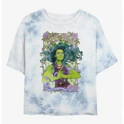 HER Marvel She-Hulk Sensational Womens Tie-Dye Crop T-Shirt