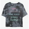 HER Disney Princesses Name Icons Womens Tie-Dye Crop T-Shirt