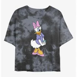 HER Disney Daisy Duck Traditional Womens Tie-Dye Crop T-Shirt