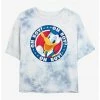 HER Disney Donald Duck Oh Boy Womens Tie-Dye Crop T-Shirt